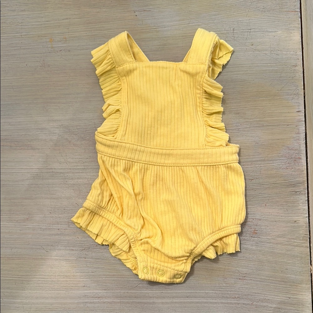 Cat & Jack Soft Yellow Baby Tank Romper